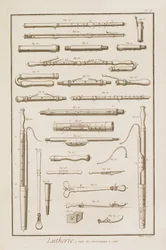 Plate IX: Wind instruments from the Encyclopedia of Denis Diderot (1713-84) and Jean le Rond d